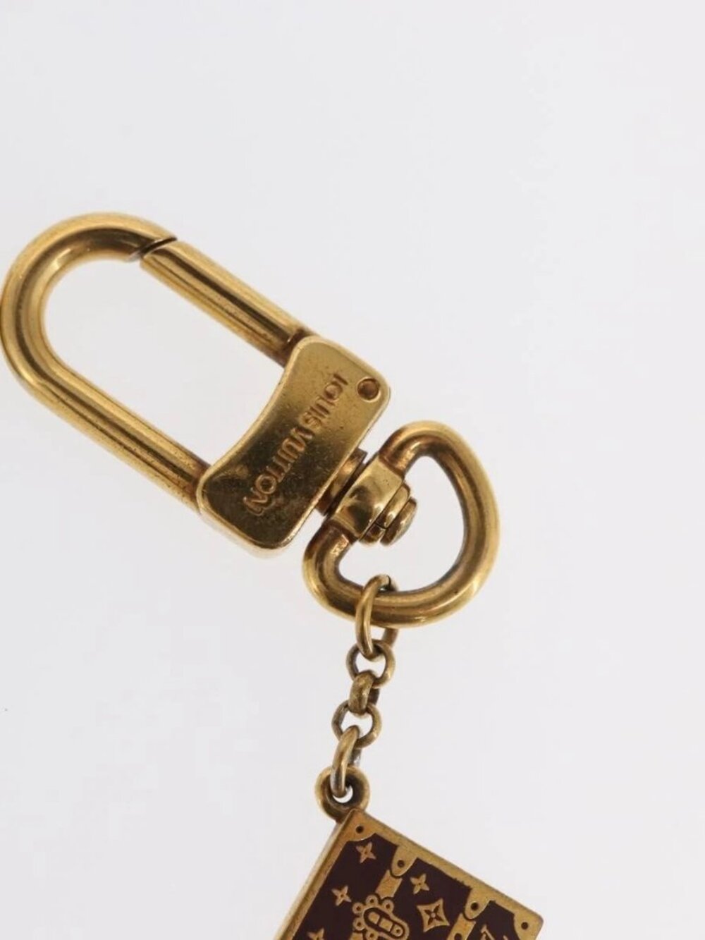 LOUIS VUITTON Porte Cles Chainne Mar Bag Charm metal Gold M66459 LV Auth 169134 - Picture 10 of 15